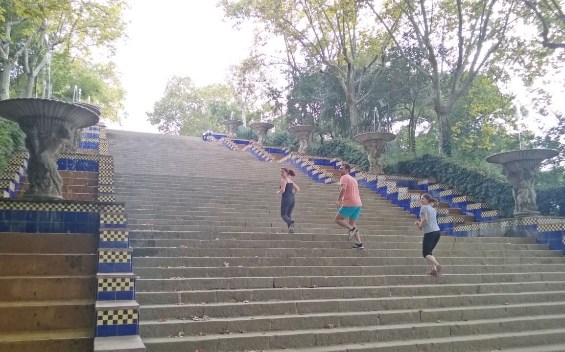 Running uphill in Barcelona