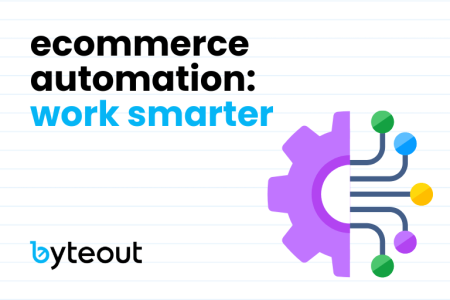 Ecommerce automation blog post cover image with an illustration of the process.